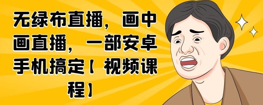 无绿布直播，画中画直播，一部安卓手机搞定【视频课程】-即时风口网