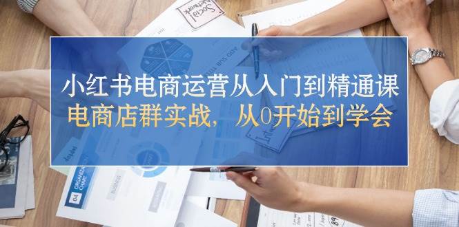 小红书电商运营从入门到精通课，电商店群实战，从0开始到学会-即时风口网