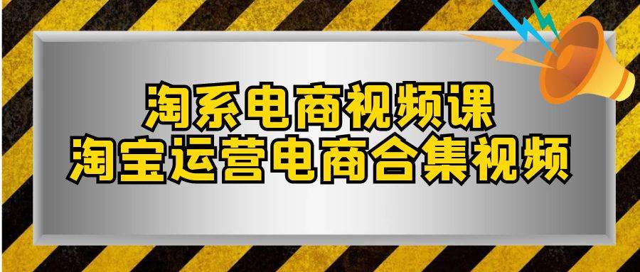 淘系-电商视频课，淘宝运营电商合集视频（33节课）-即时风口网