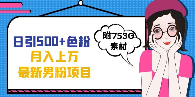 日引500+色粉轻松月入上万九月份最新男粉项目（附753G素材）-即时风口网