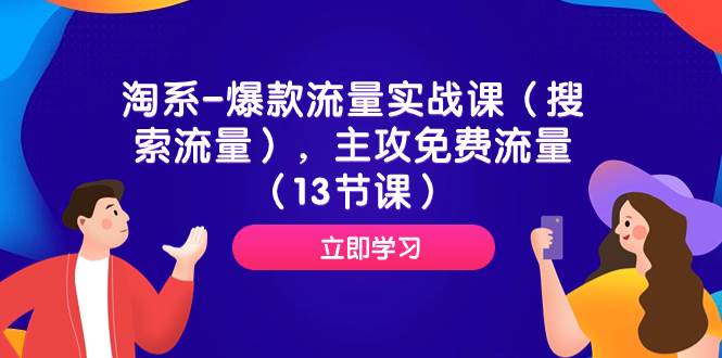 淘系-爆款流量实战课（搜索流量），主攻免费流量（13节课）-即时风口网