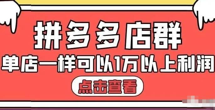 拼多多店群单店一样可以产出1万5以上利润【付费文章】-即时风口网