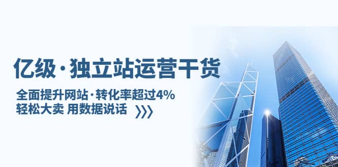 独立站运营干货：全面提升网站·转化率超过4%，轻松大卖 用数据说话-即时风口网