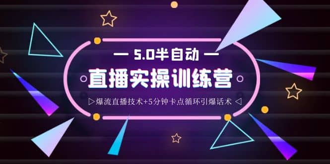 蚂蚁·5.0半自动直播2345打法，半自动爆流直播技术+5分钟卡点循环引爆话术-即时风口网