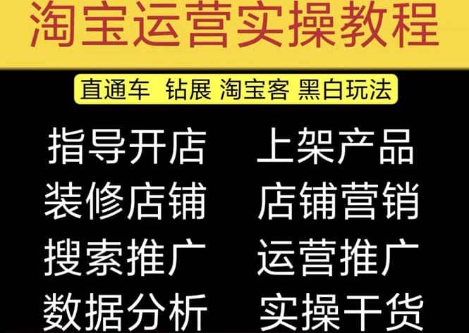 2023淘宝开店教程0基础到高级全套视频网店电商运营培训教学课程（2月更新）-即时风口网