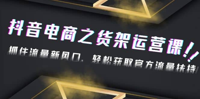 2023抖音电商之货架运营课：抓住流量新风口，轻松获取官方流量扶持-即时风口网