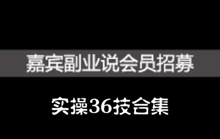 嘉宾副业说实操36技合集，价值1380元-即时风口网