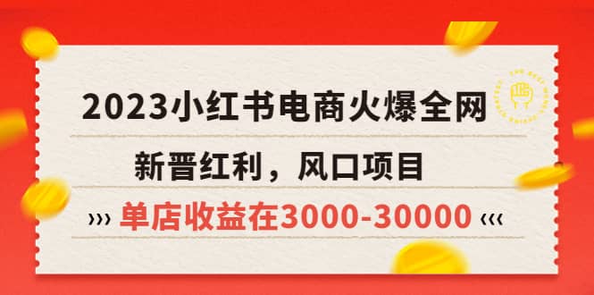 2023小红书电商火爆全网，新晋红利，风口项目，单店收益在3000-30000-即时风口网