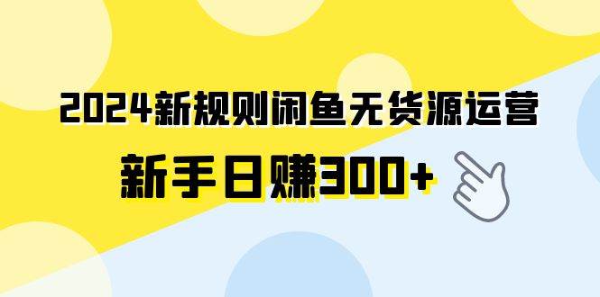 2024新规则闲鱼无货源运营新手日赚300+-即时风口网