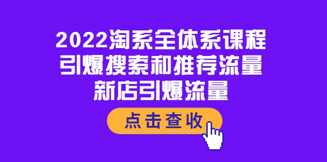 2022淘系全体系课程：引爆搜索和推荐流量，新店引爆流量-即时风口网