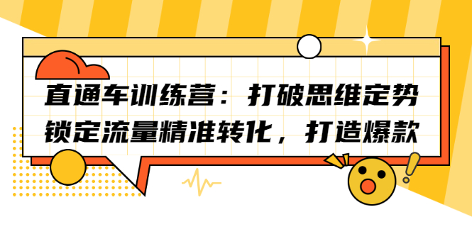 直通车训练营：打破思维定势，锁定流量精准转化，打造爆款-即时风口网