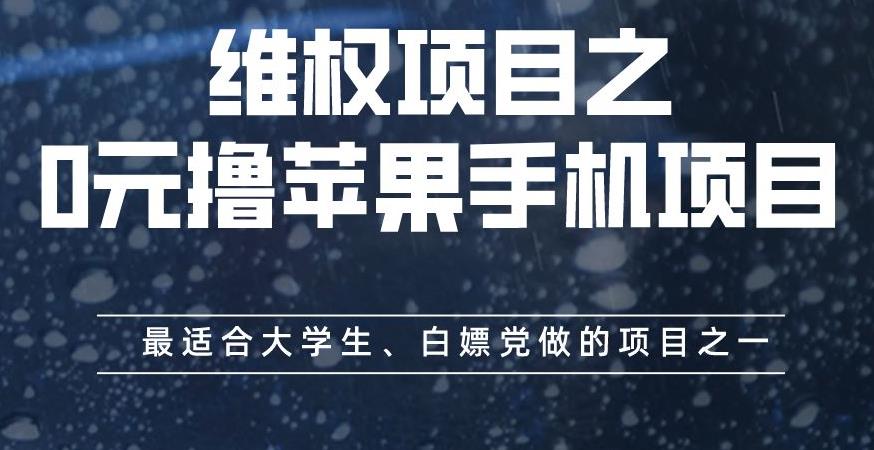 维权项目之0元撸苹果手机项目，最适合大学生、白嫖党做的项目之一【揭秘】-即时风口网