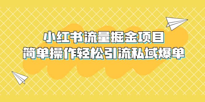 外面收费398小红书流量掘金项目，简单操作轻松引流私域爆单-即时风口网