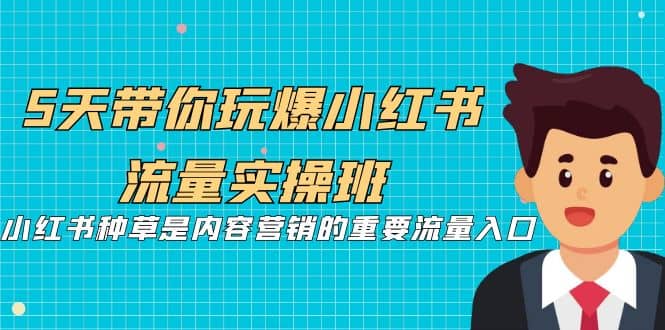 5天带你玩爆小红书流量实操班，小红书种草是内容营销的重要流量入口-即时风口网