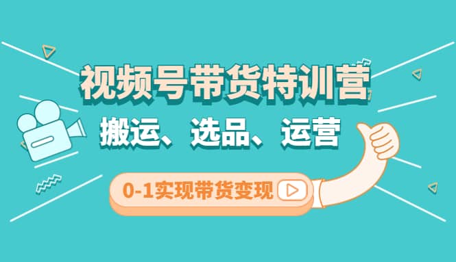 视频号带货特训营(第3期)：搬运、选品、运营、0-1实现带货变现-即时风口网