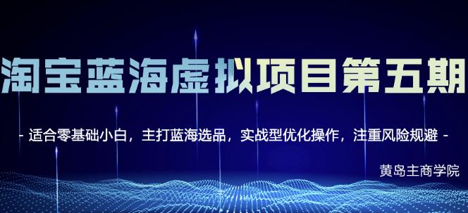 淘宝虚拟无货源3.0+4.0+5.0，适合零基础小白，主打蓝海选品，实战型优化操作-即时风口网