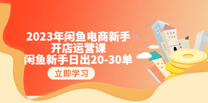 2023年闲鱼电商新手开店运营课：闲鱼新手日出20-30单（18节-实战干货）-即时风口网