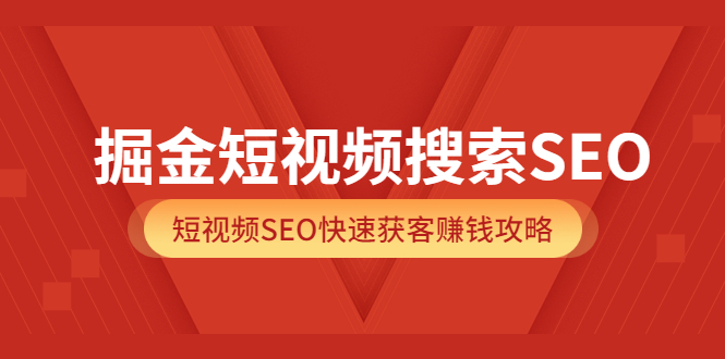 掘金短视频搜索SEO，短视频SEO快速获客赚钱攻略（价值980）-即时风口网