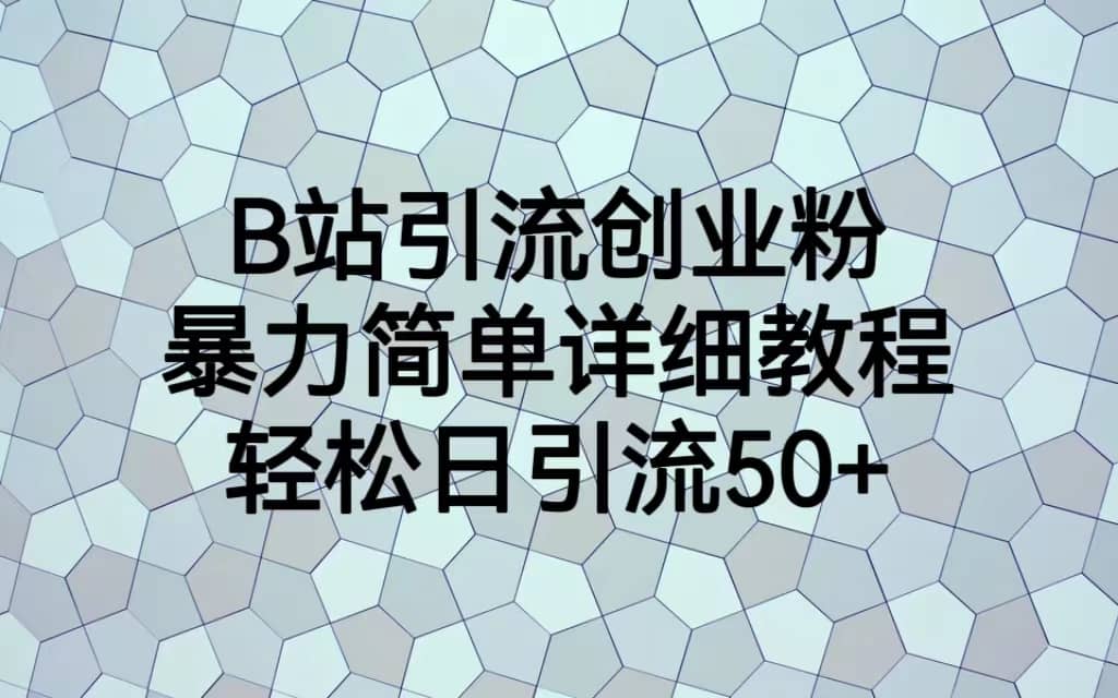 B站引流创业粉，暴力简单详细教程，轻松日引流50+-即时风口网