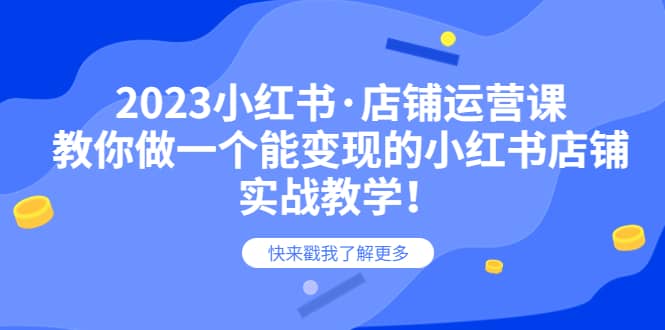 2023小红书·店铺运营课，教你做一个能变现的小红书店铺，20节-实战教学-即时风口网