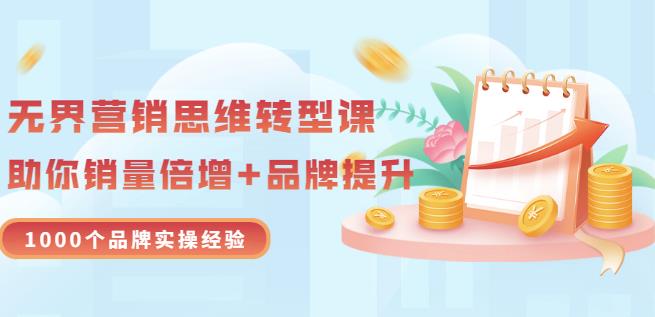 无界营销思维转型课：1000个品牌实操经验，助你销量倍增（20节视频）-即时风口网