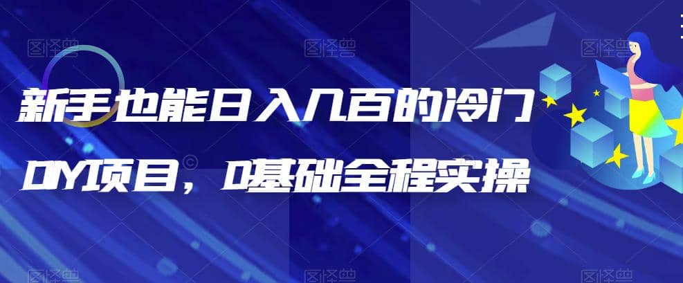 新手也能日入几百的冷门DIY项目，0基础全程实操【揭秘】-即时风口网