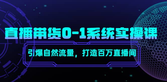 直播带货0-1系统实操课，引爆自然流量，打造百万直播间-即时风口网