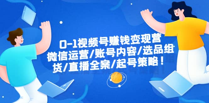 0-1视频号赚钱变现营：微信运营-账号内容-选品组货-直播全案-起号策略-即时风口网