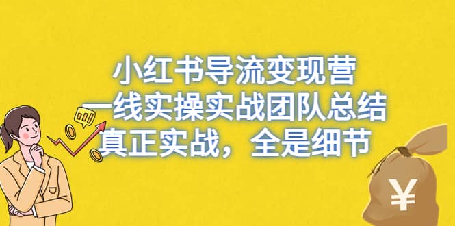 小红书导流变现营，一线实战团队总结，真正实战，全是细节，全平台适用-即时风口网