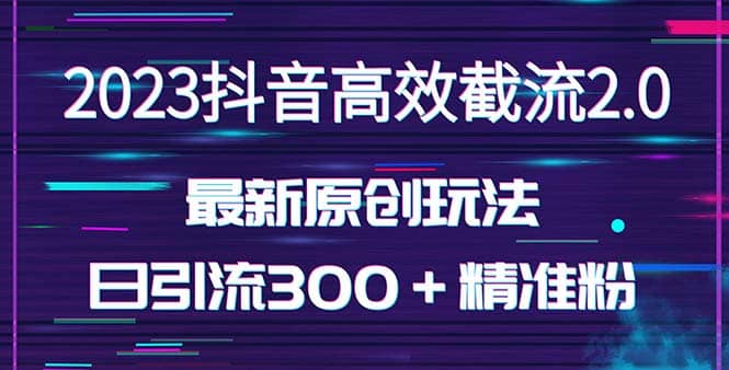 日引300＋创业粉，独家抖音高效截流2.0玩法（价值1280）-即时风口网