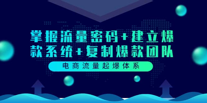 电商流量起爆体系：掌握流量密码+建立爆款系统+复制爆款团队（价值599）-即时风口网