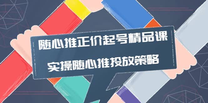 随心推正价起号精品课，实操随心推投放策略（5节课-价值298）-即时风口网