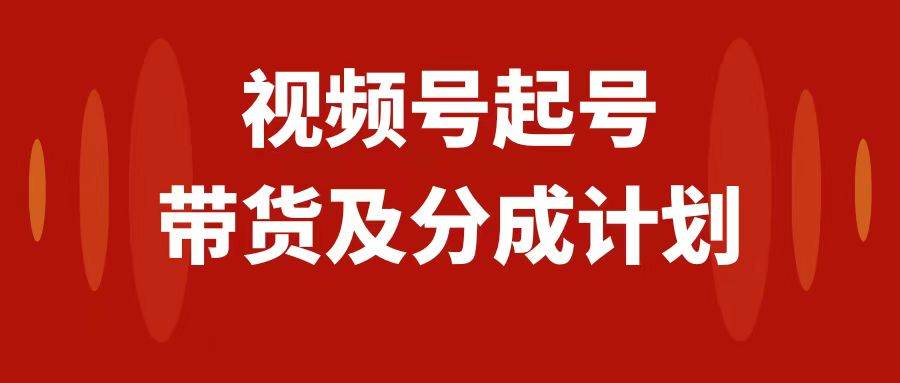 视频号快速起号，分成计划及带货，0-1起盘、运营、变现玩法，日入1000+-即时风口网