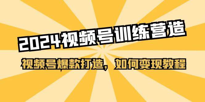 2024视频号训练营，视频号爆款打造，如何变现教程（20节课）-即时风口网