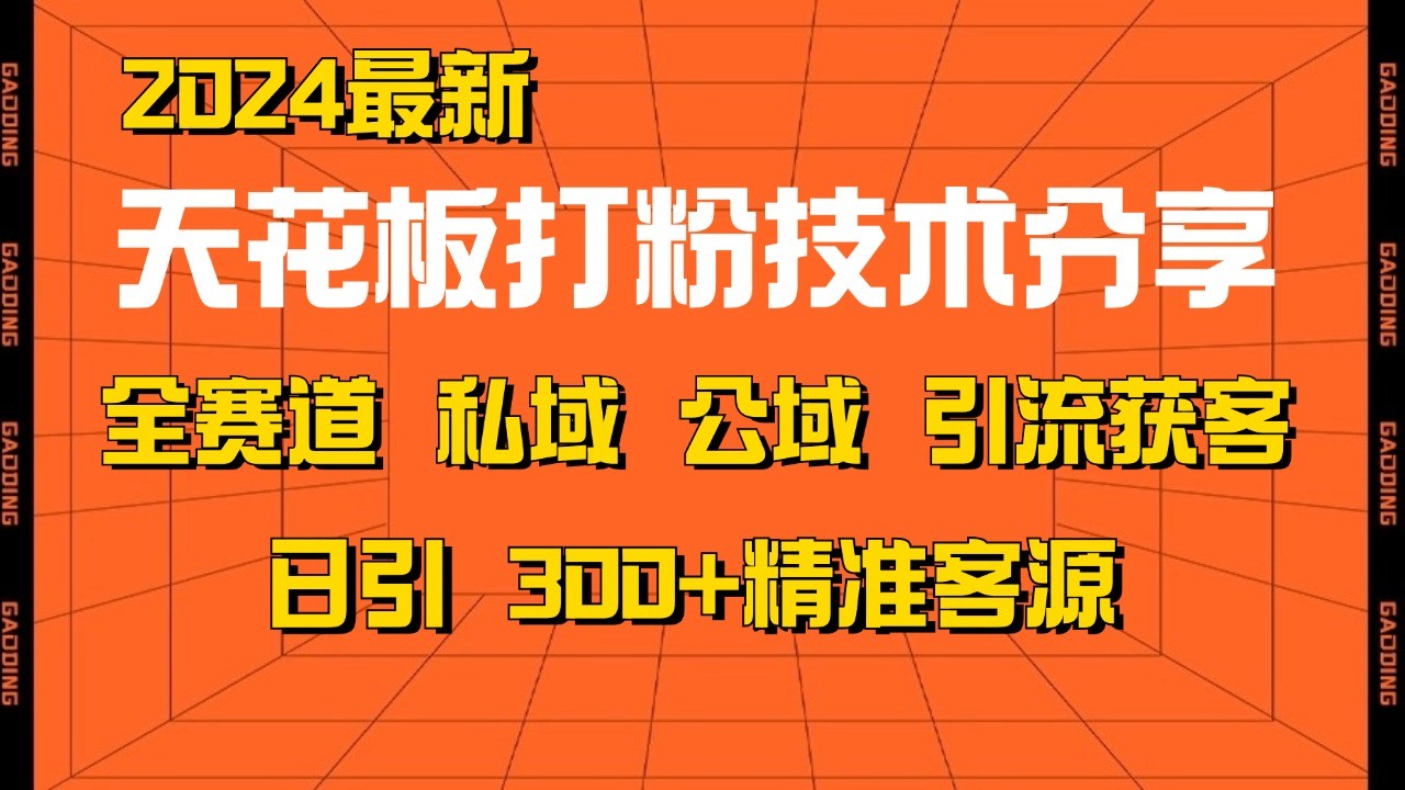 天花板打粉技术分享，野路子玩法 曝光玩法免费矩阵自热技术日引2000+精准客户-即时风口网