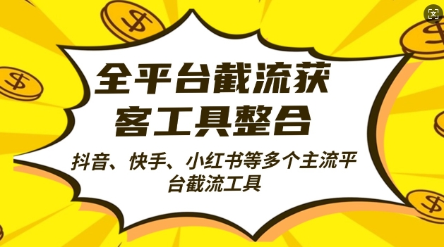 全平台截流获客工县整合全自动引流，日引2000+精准客户-即时风口网